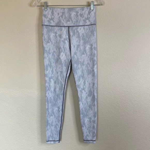Lilybod Pants - Lilybod Zinnia high waist leggings grey white stripe women’s S full length EUC
